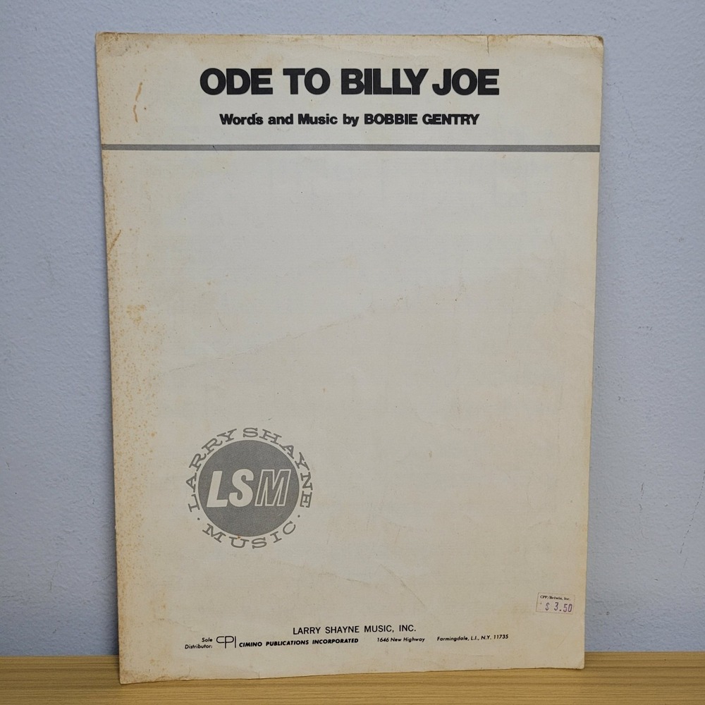 Ode to Billy Joe Sheet Music by Bobbie Gentry